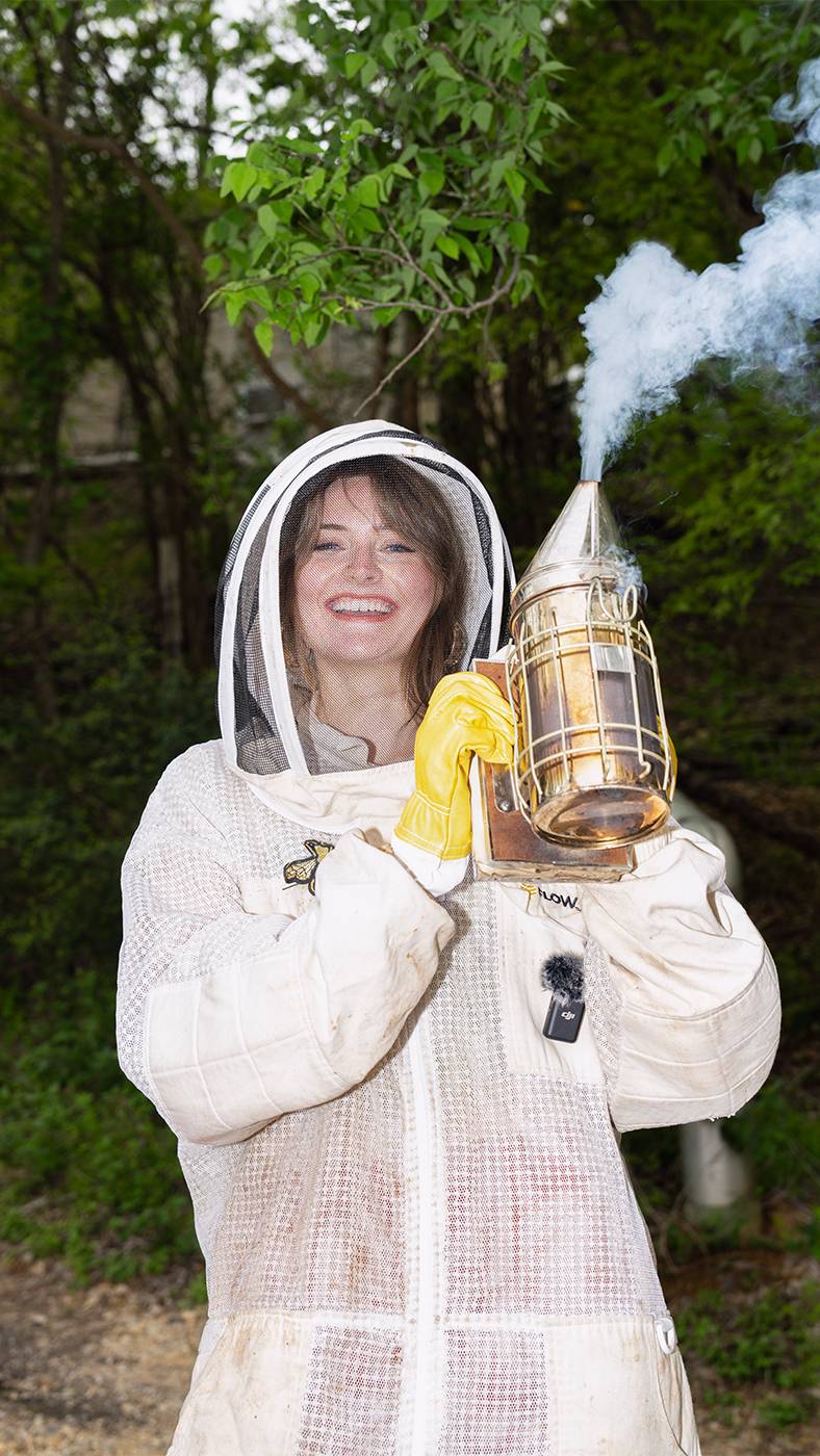 The Try at TXST heads out to Bobcat Buzz to learn about bee keeping.