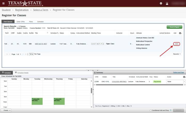 SSB 9 Search for Classes