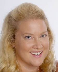 smiling woman with blonde hair