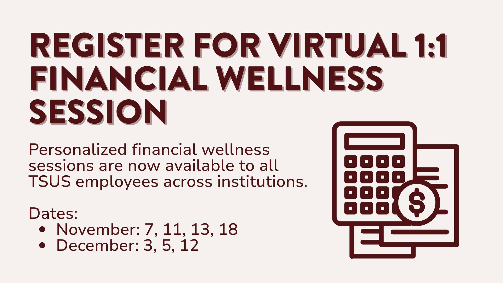 REGISTER FOR Virtual 11 Financial Wellness Session