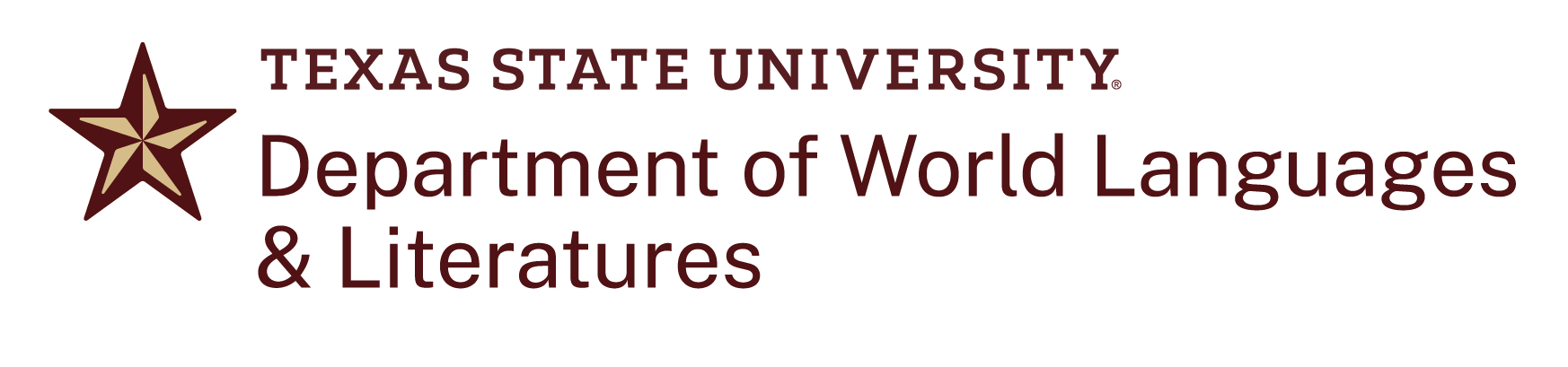 logo for Department of World Languages and Literatures at Texas State