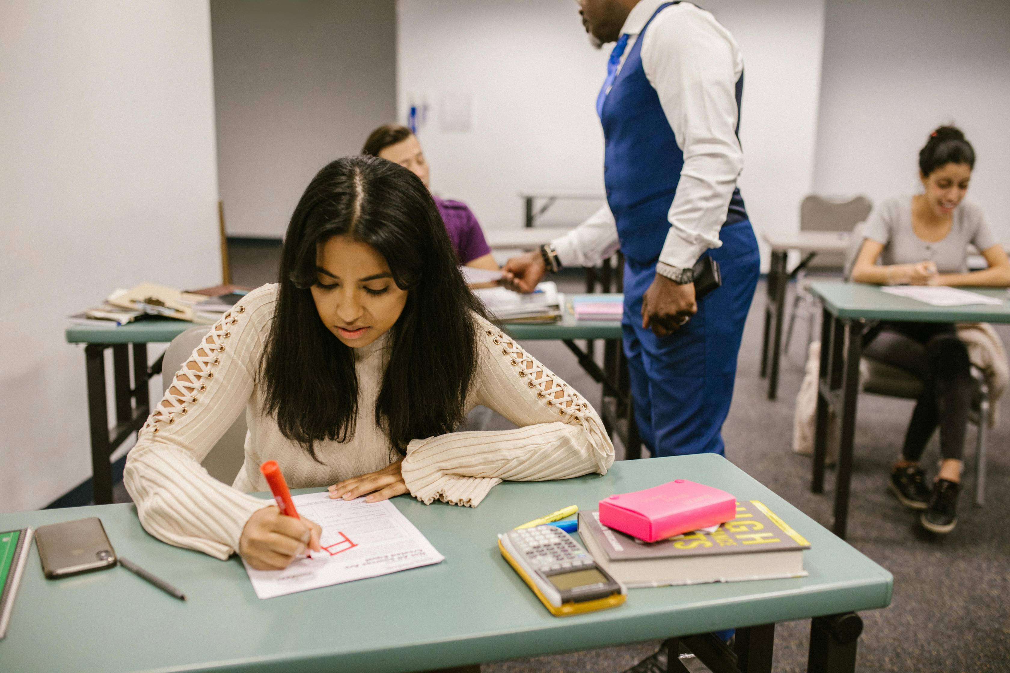 students in a classroom