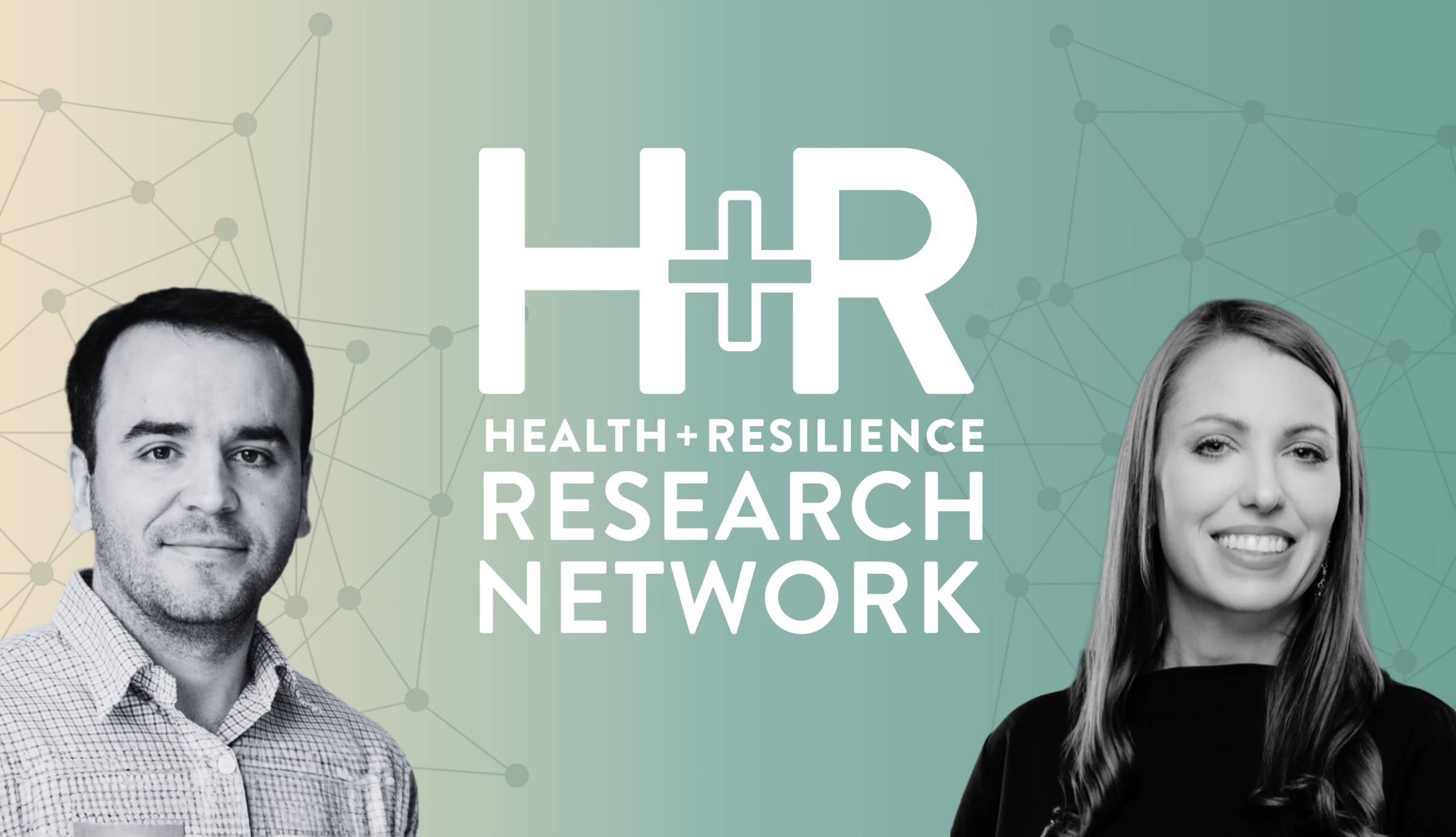 Image of Dr. Vangelis Metsis and Dr. Allison Ihle with the H+RRN logo