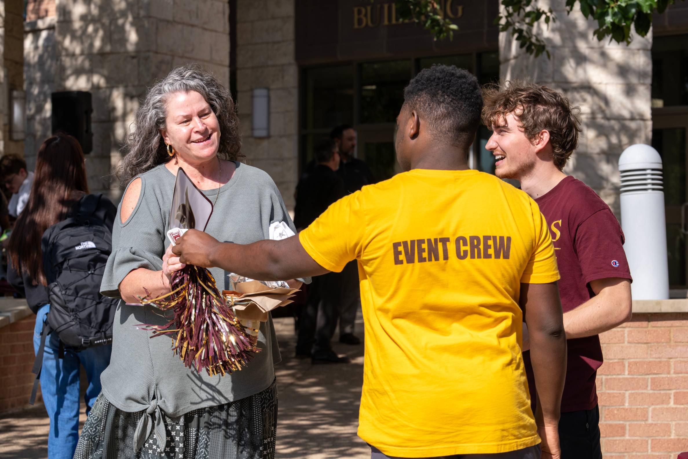 staff getting a swag