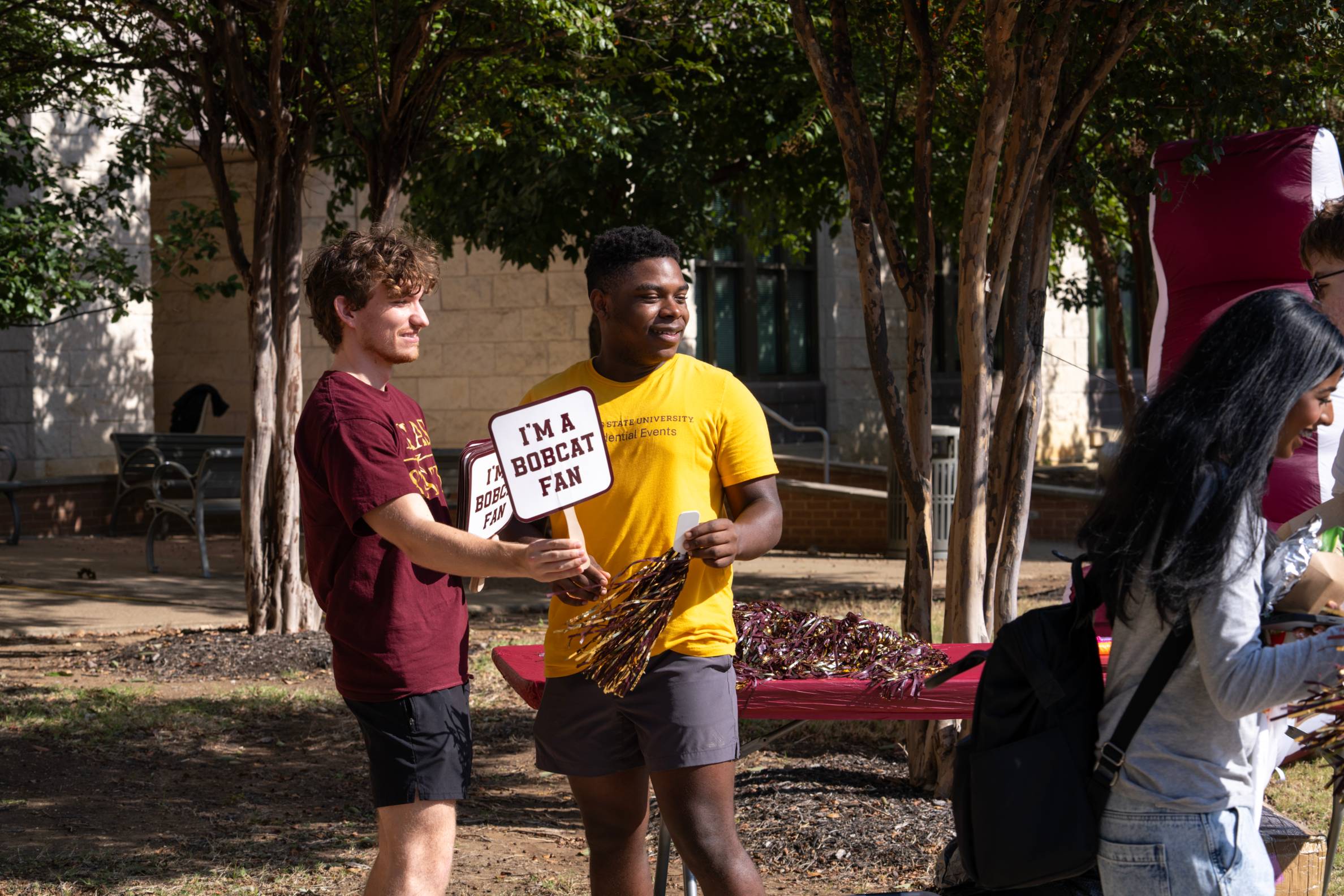 twi students with swags