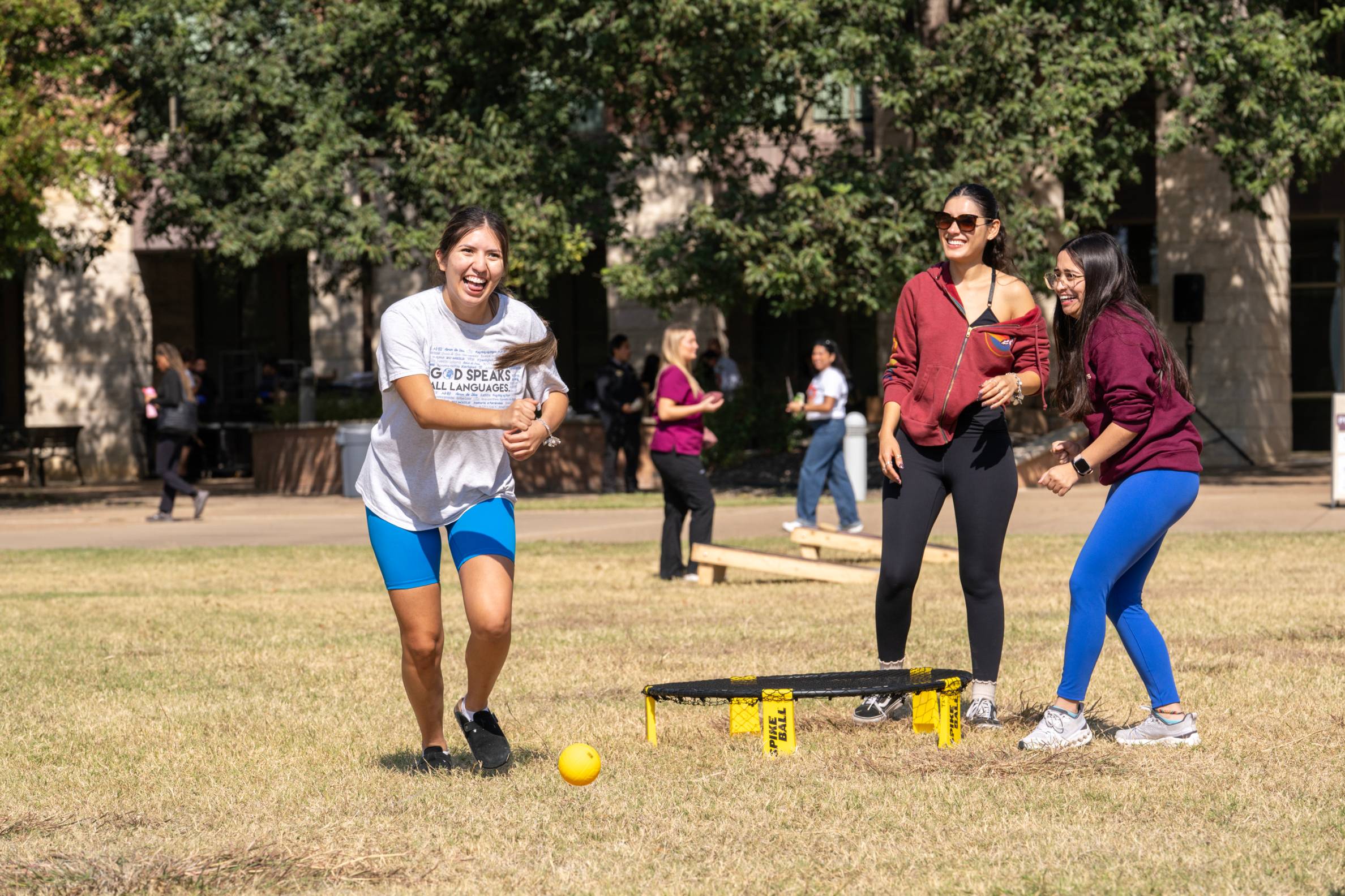 student chasing a ball