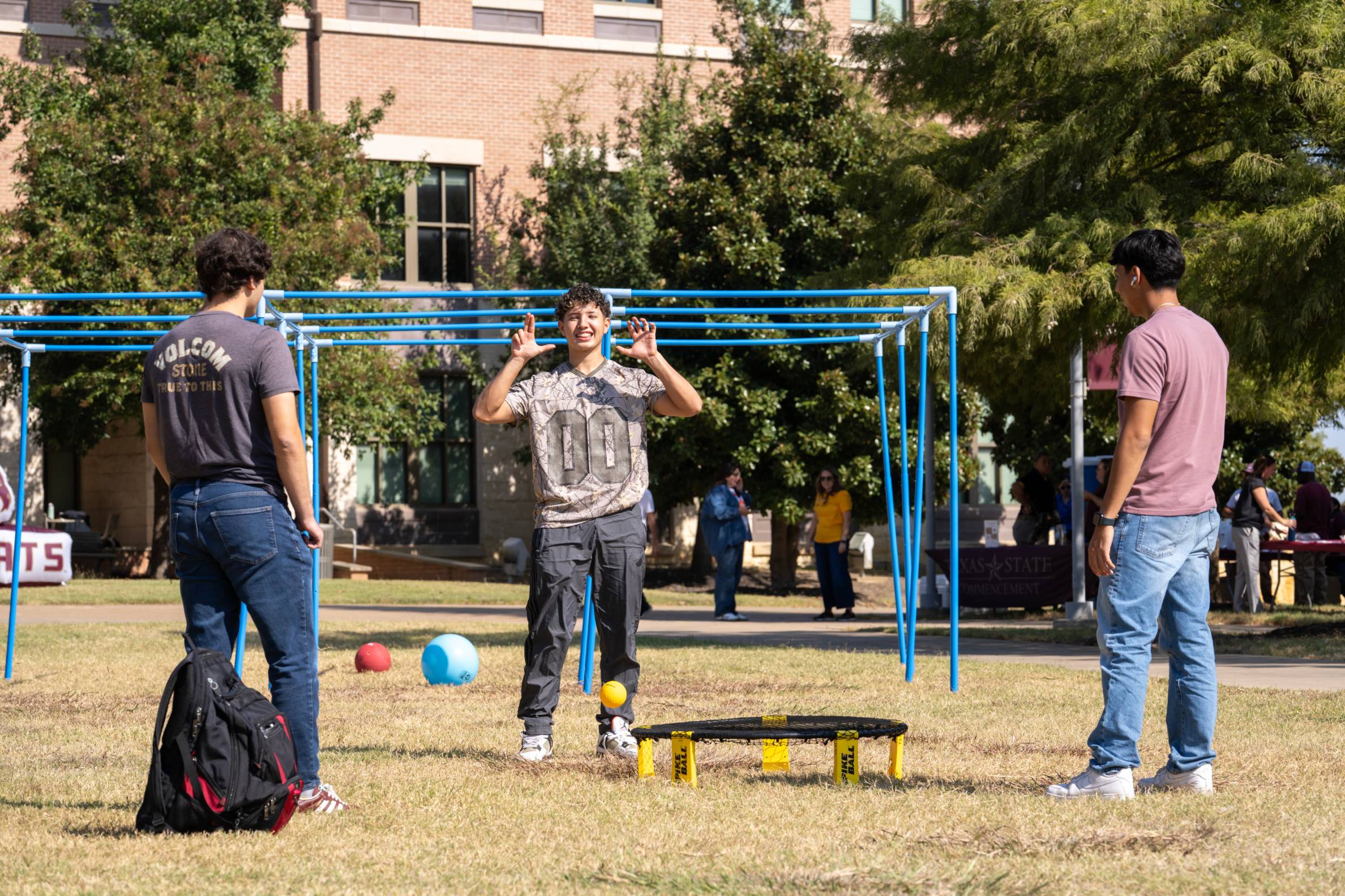 students playing games