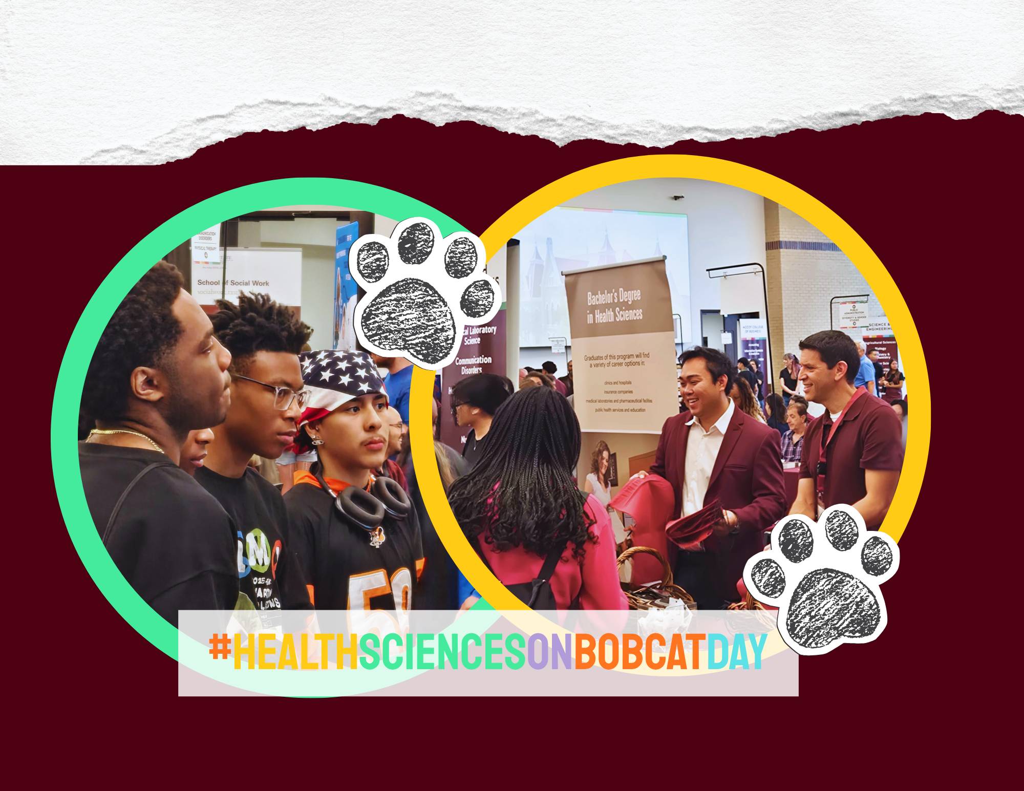 Dr. Kumura and Mr. Garcia interacting with students on Bobcat Day