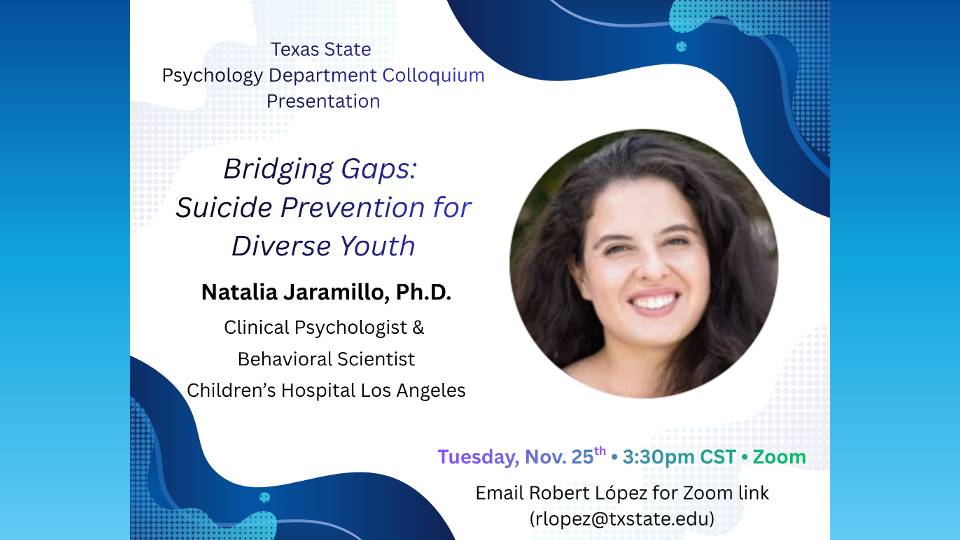 Psychology Department Colloquium Presentation Flyer