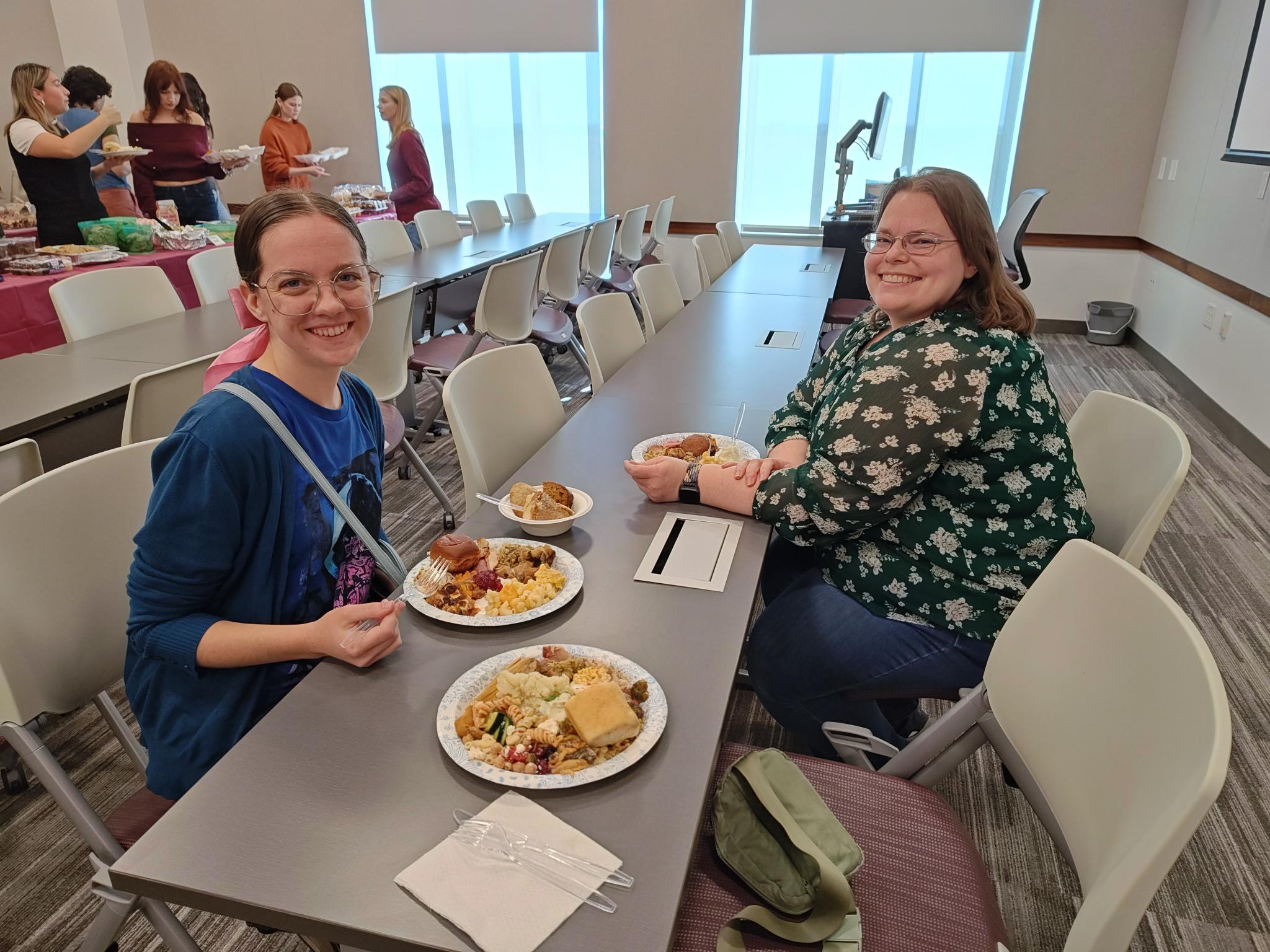 Students enjoying great food and great company!