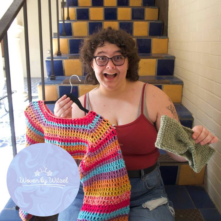 Bo Witzel headshot and Owner of Woven by Witzel logo in the bottom left corner 