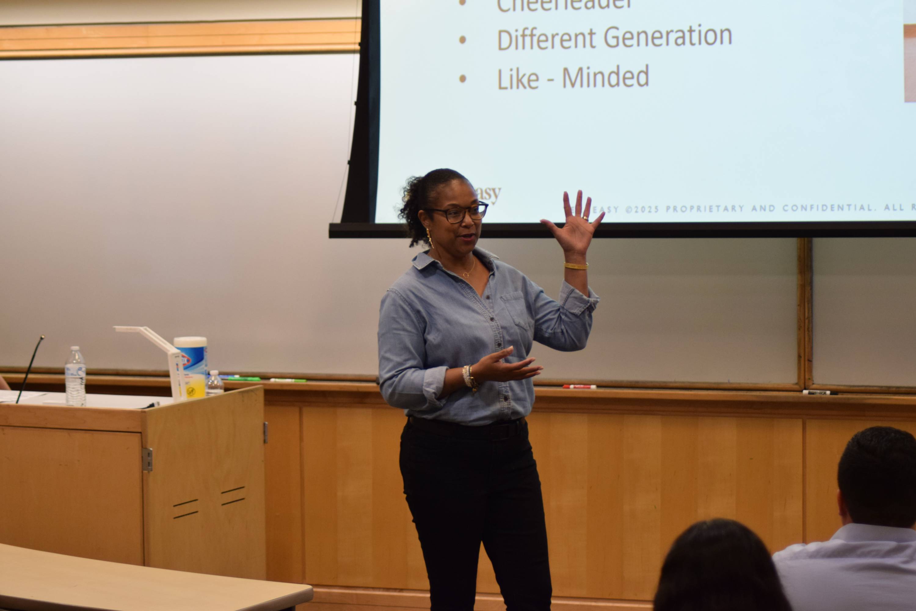 Tara Godby giving a presentation on the first day of Ignite 3.0.