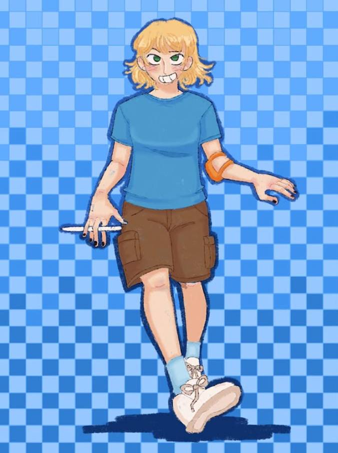 Graphic design self portrait of a young girl, Penelope Mayberry 