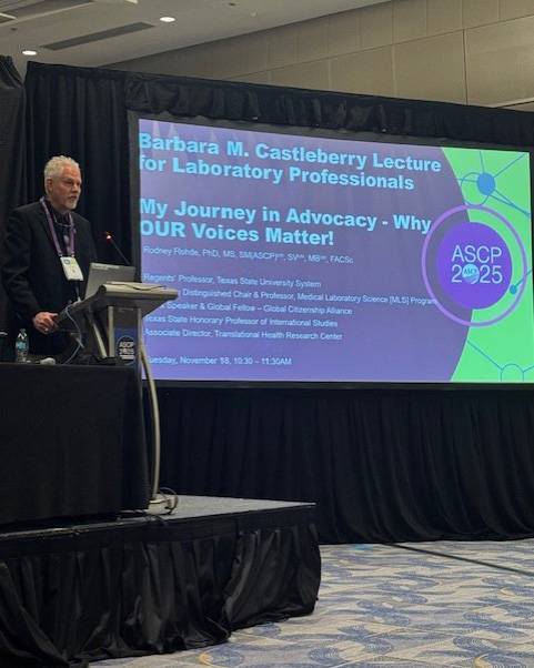 Rodney Rohde speaks at the ASCP 2025 Annual Meeting.
