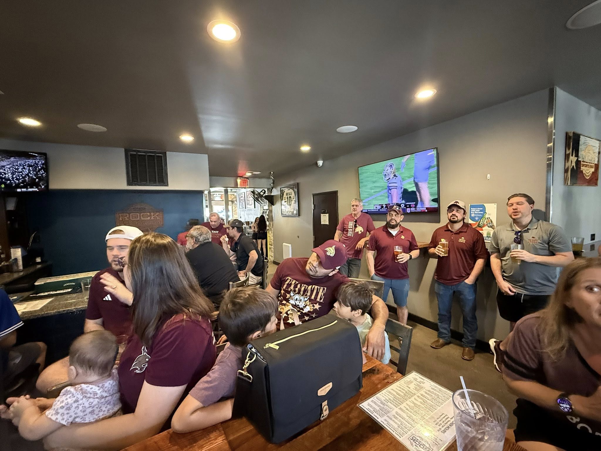 fans watching football