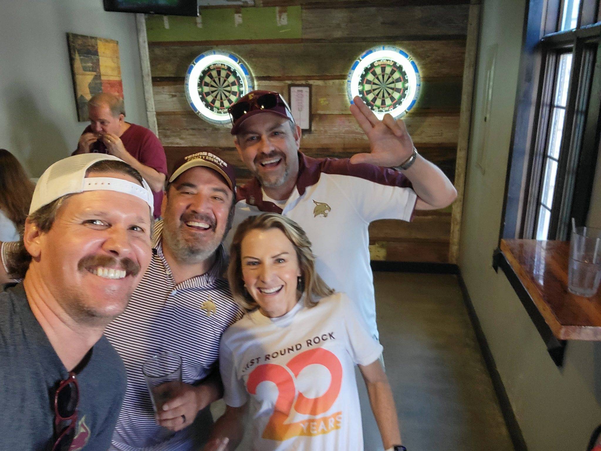 Dr. Lessiter with fans