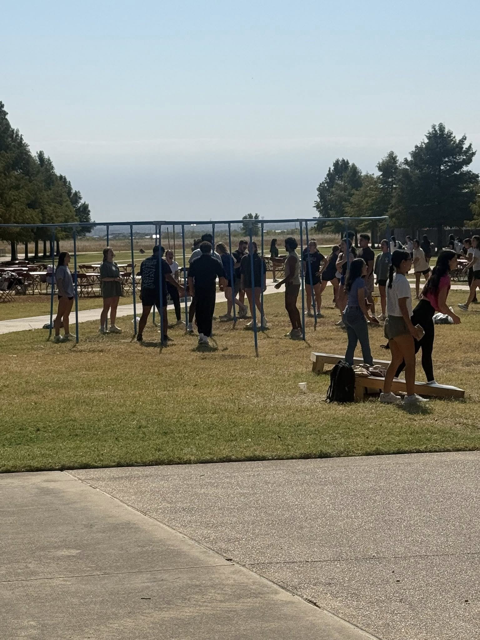 students playing outdoor games