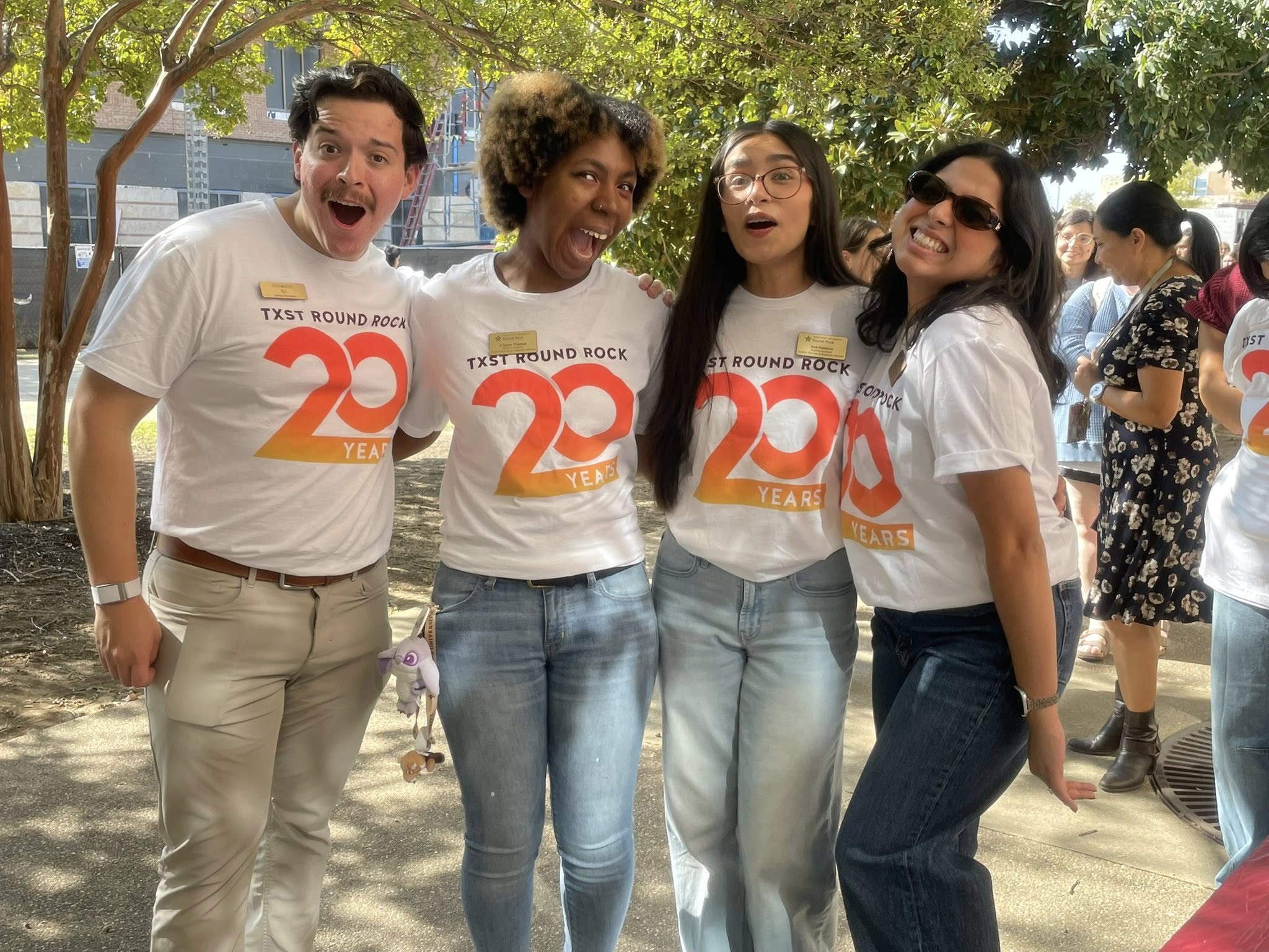group photo of student workers and staff