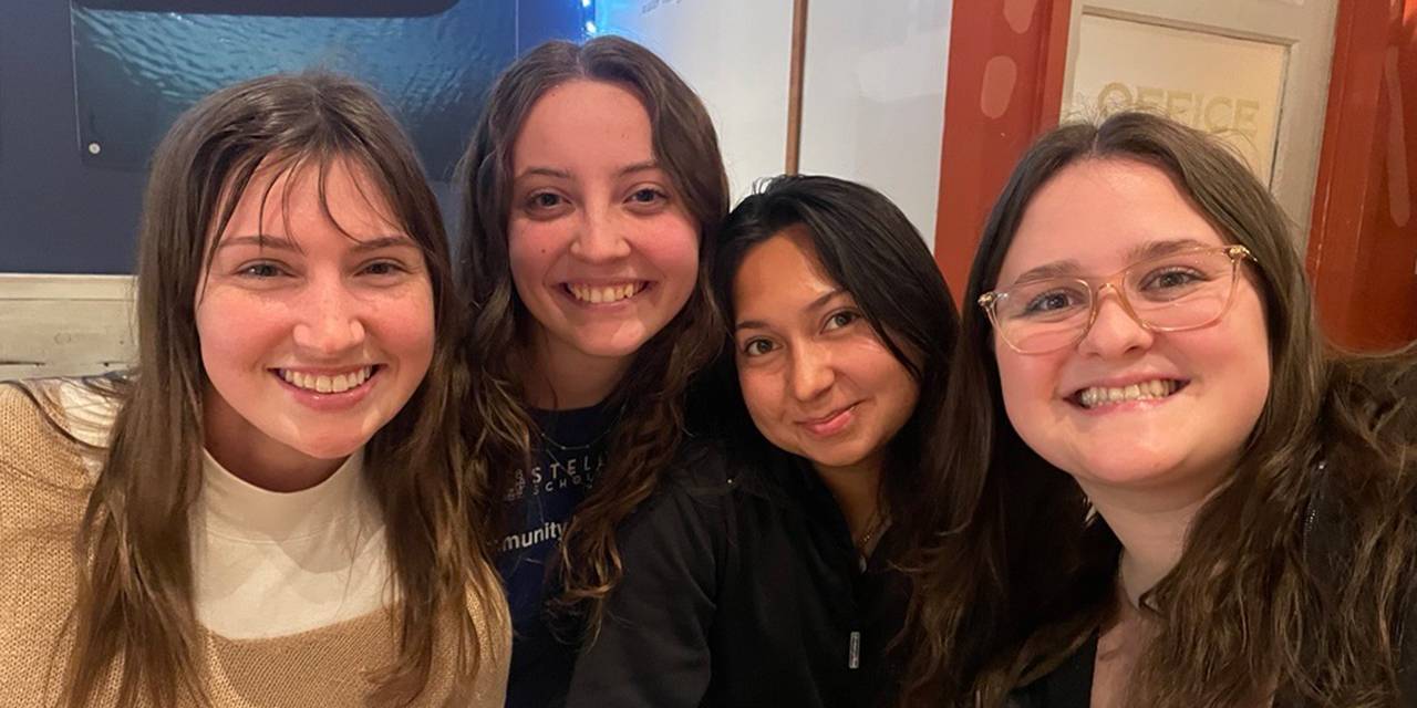 Madi Roberts, Jocelyn Auxier, Mariam Medina, and Allison Havard.