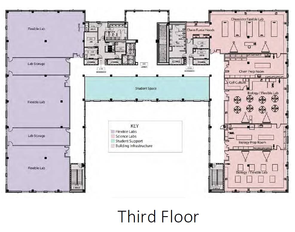 Esperanza Hall Level 3 Floor Plan Drawing
