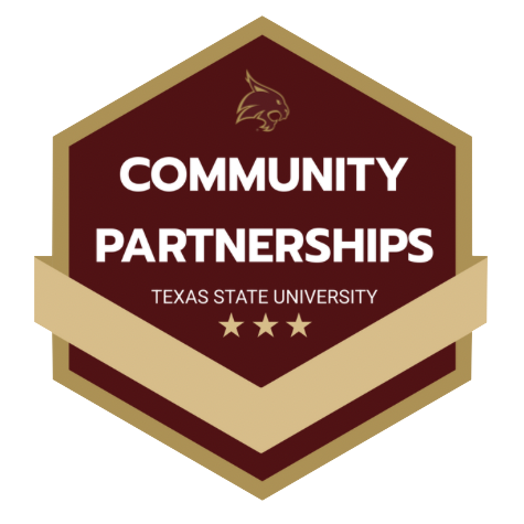 Image of a Community Partnerships Badge 