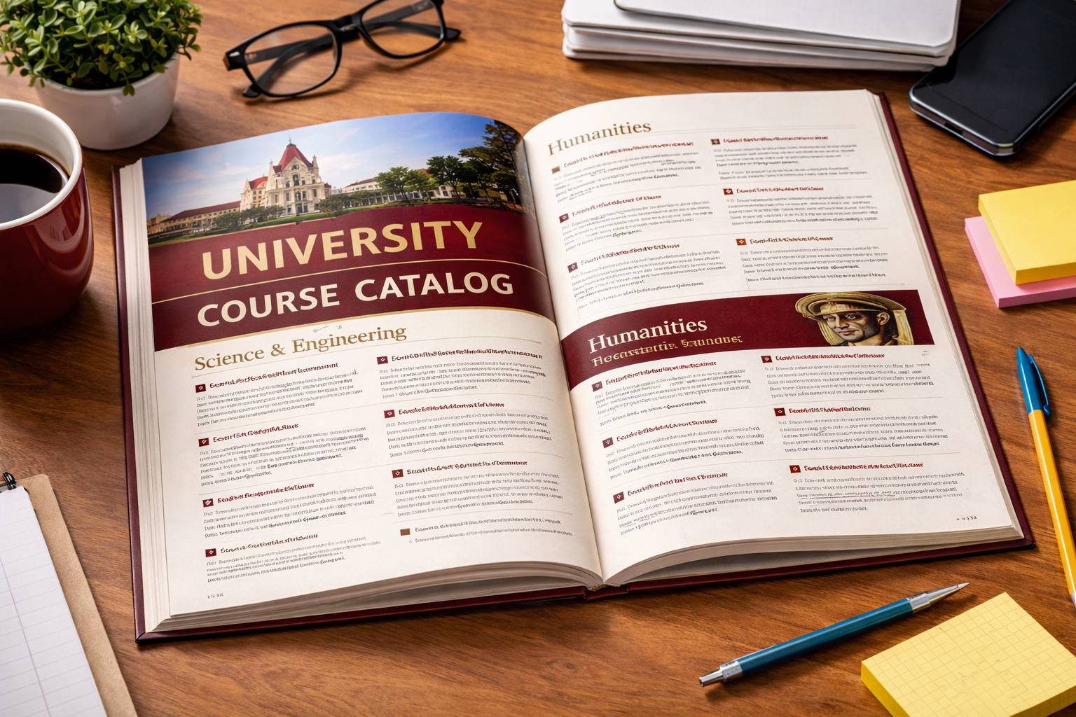 Image of a course catalog book