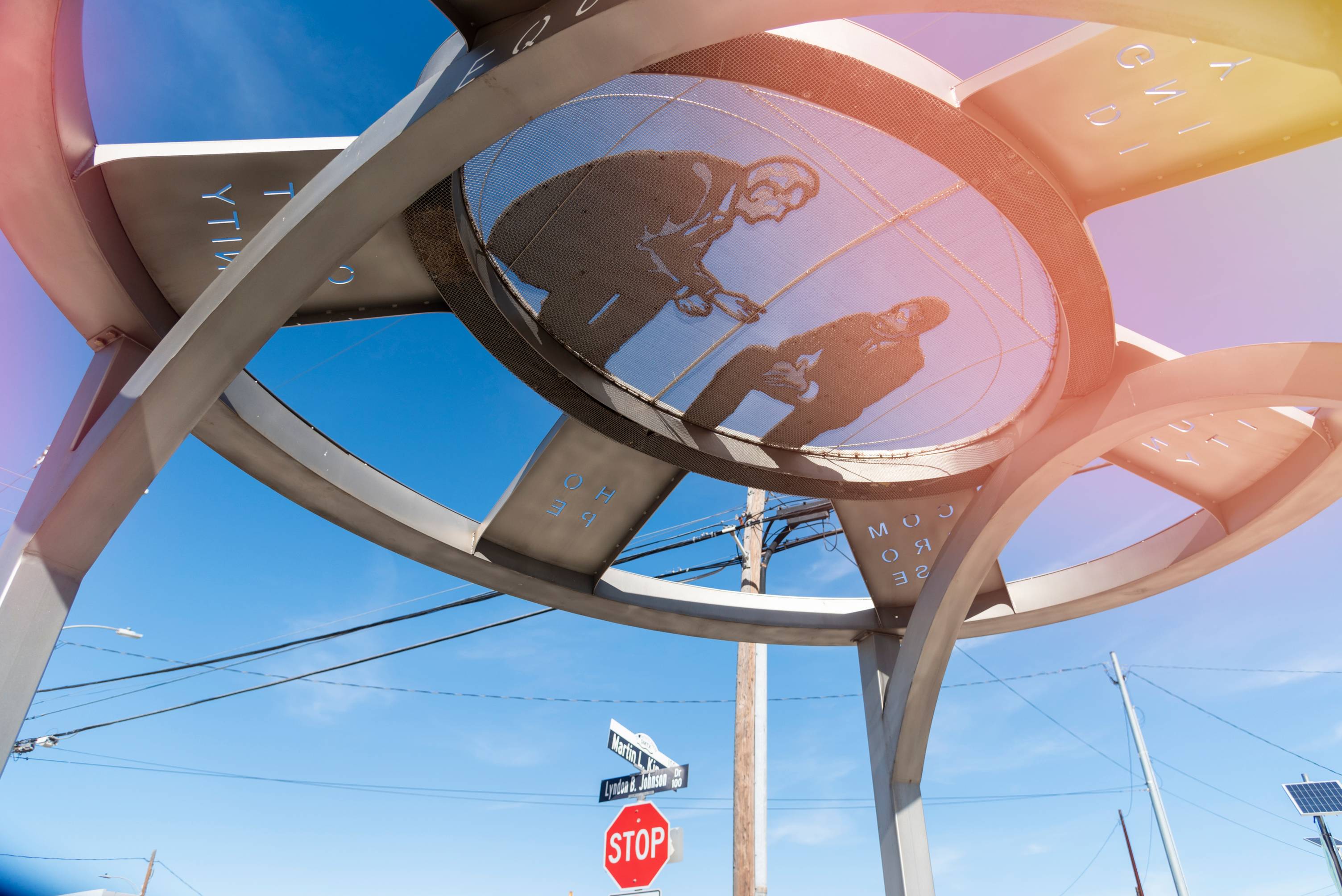 An MLK memorial monument