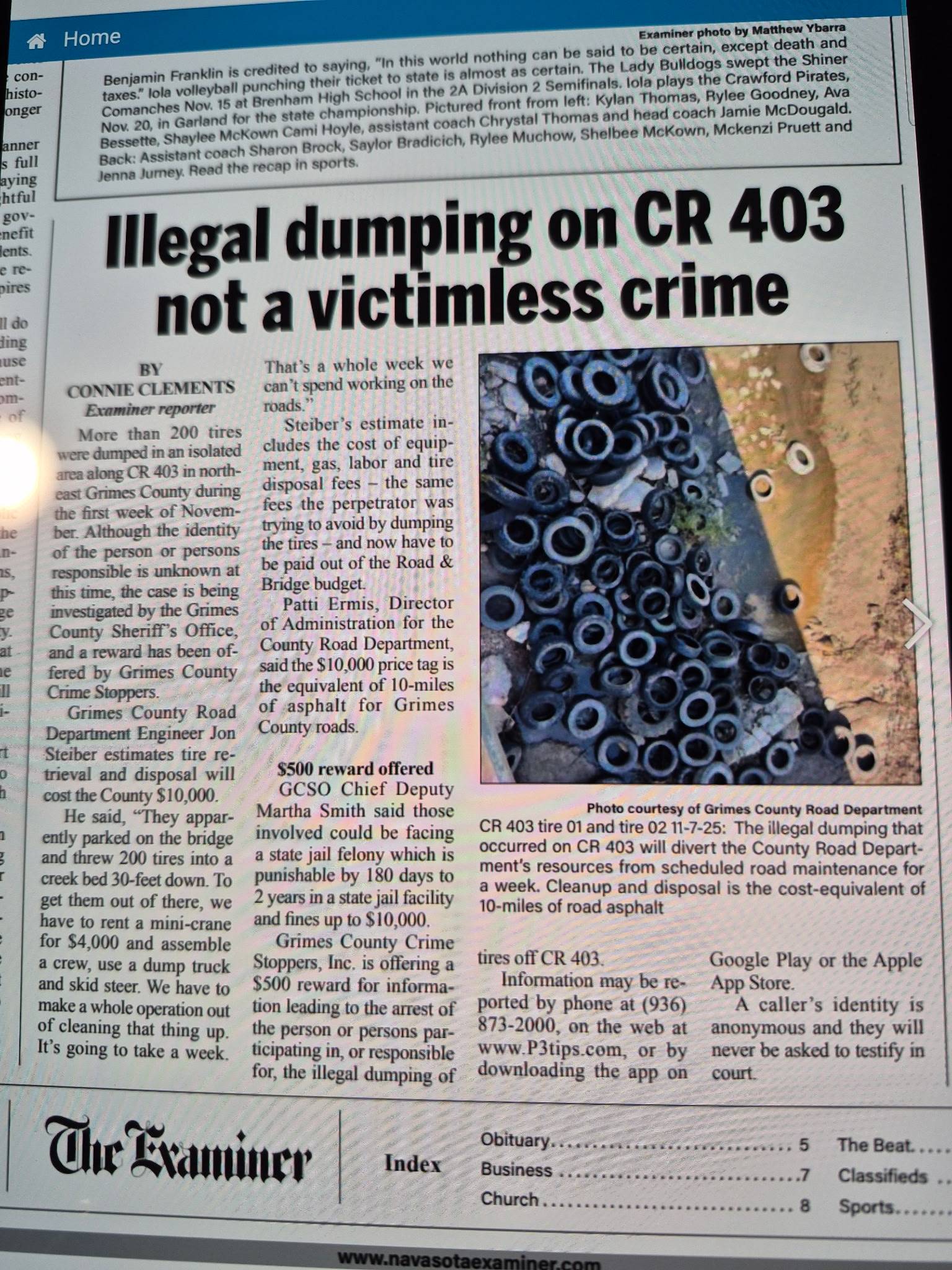 Illegal dumping article