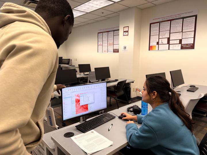 Students working in DataSpace