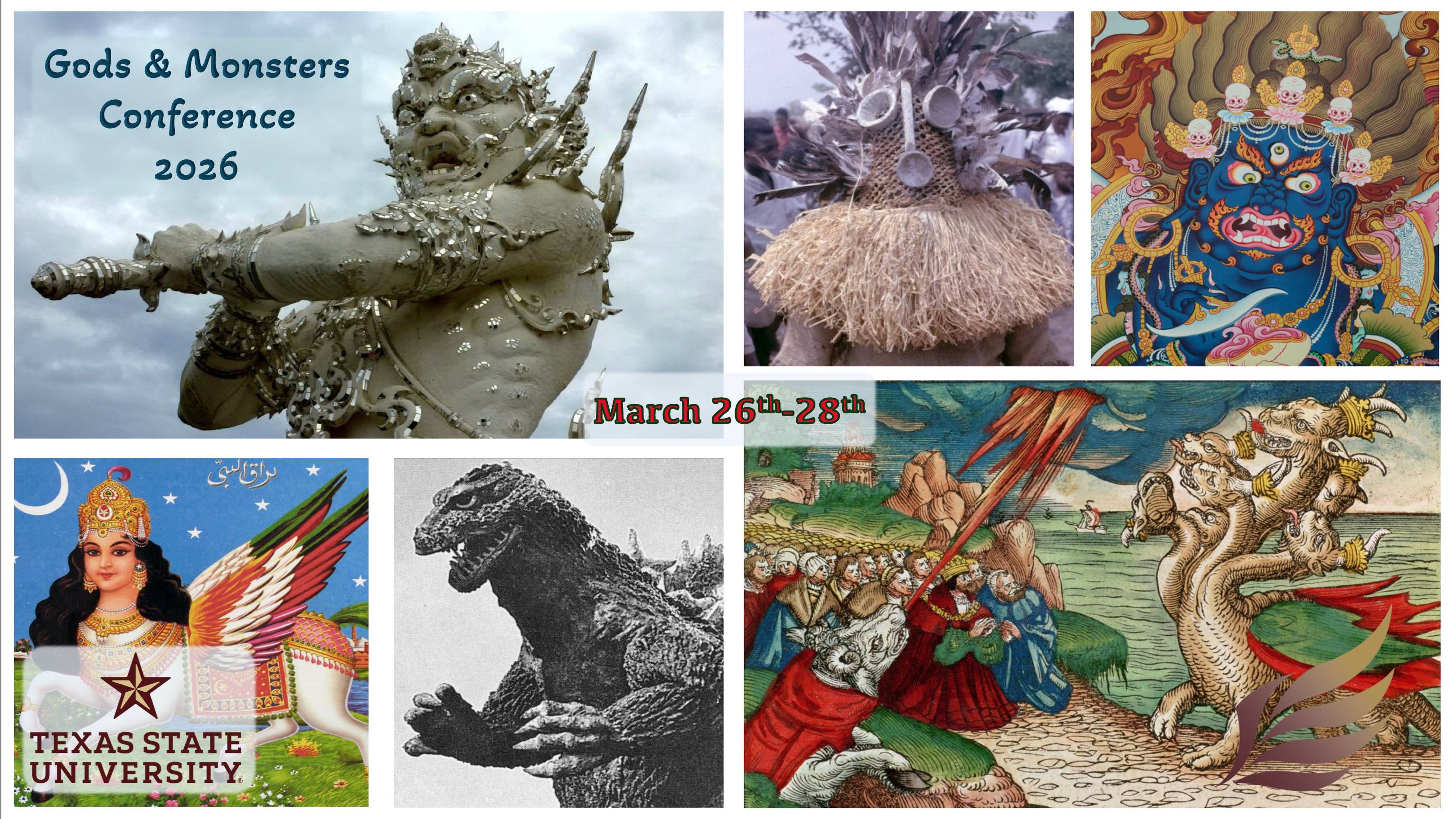 collective image of various monstrous dieties 