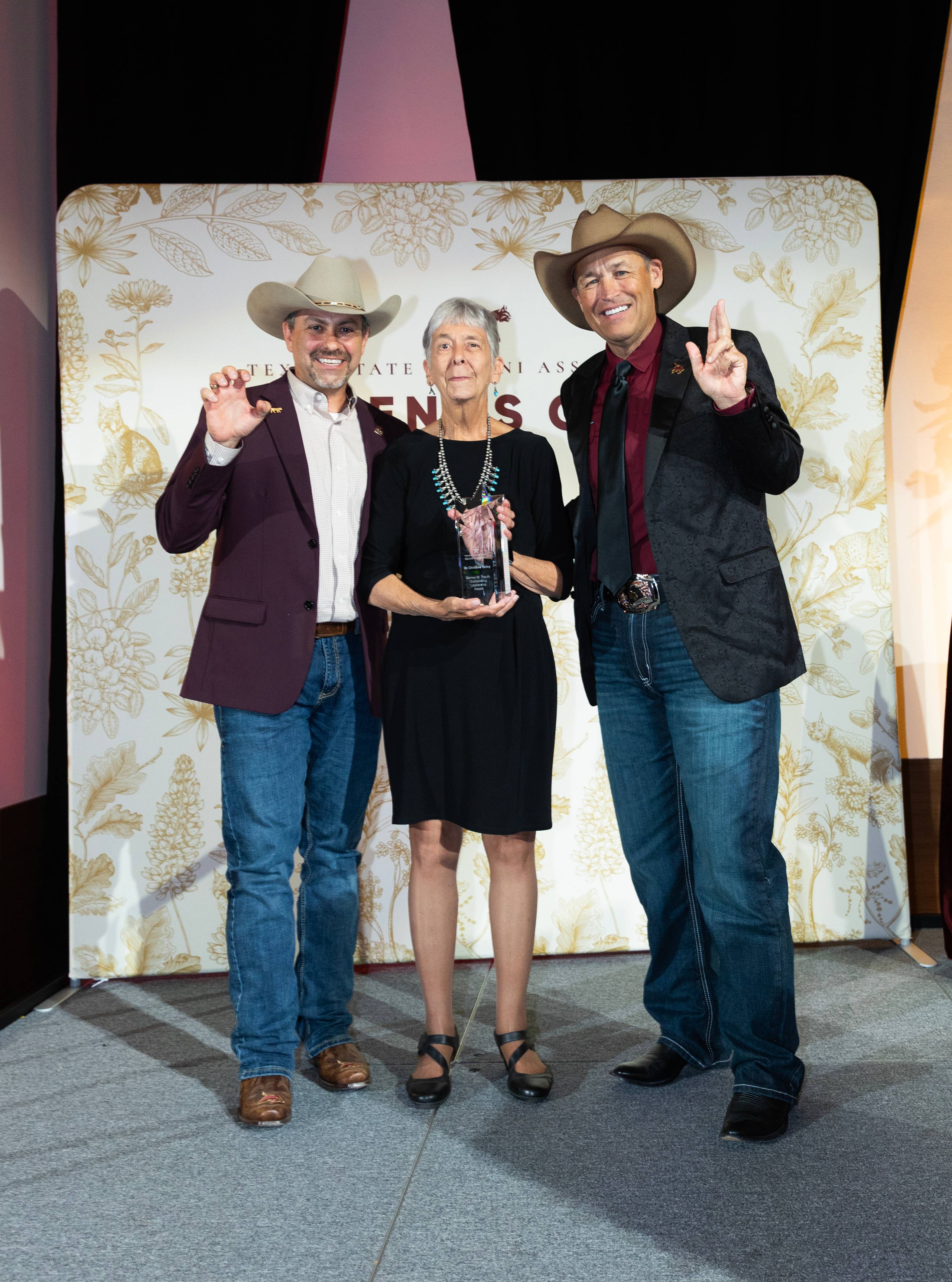 Group photo of Denise Trauth award winner and Texas State Administration