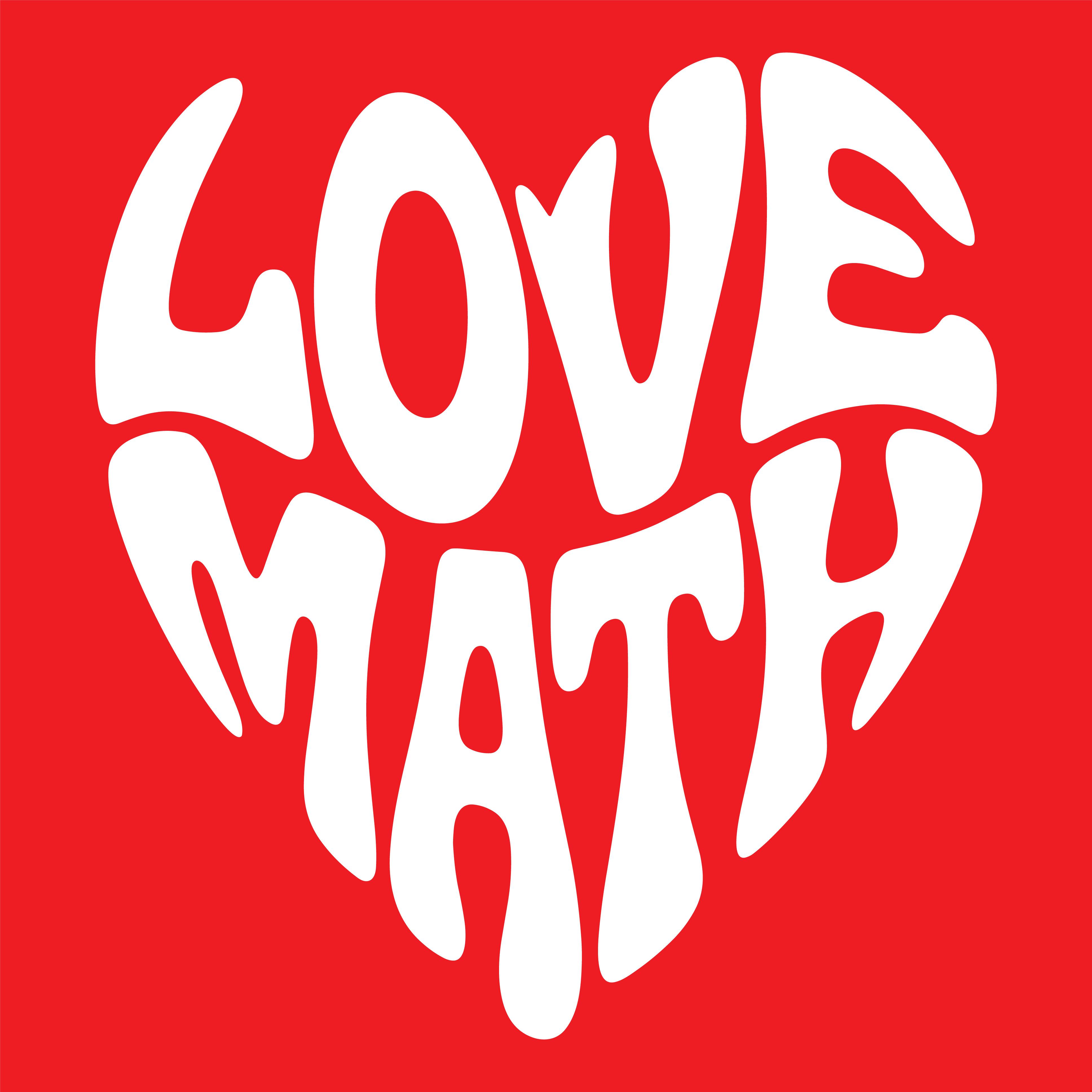 the words 'love math' in a retro heart shape