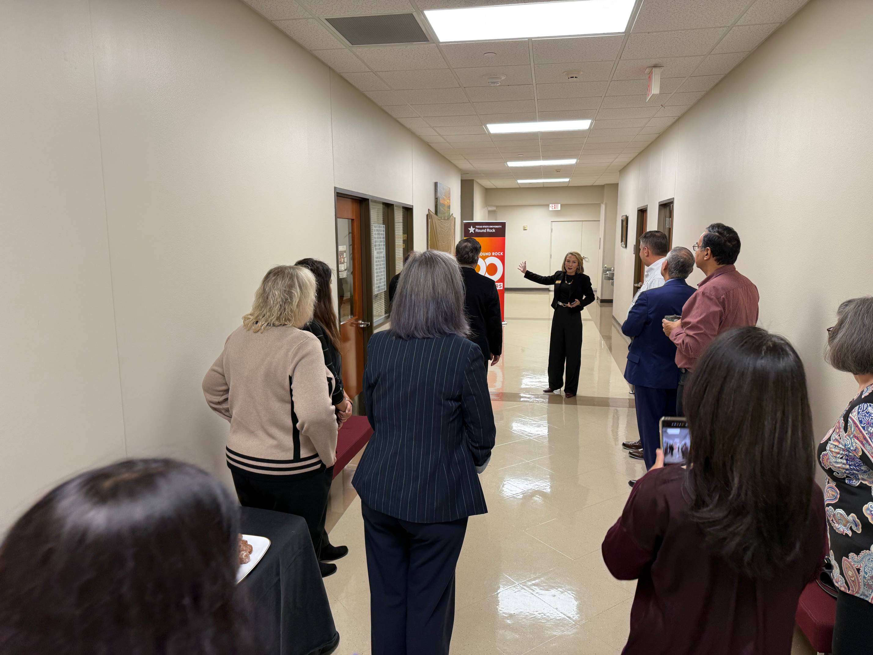 Dr. Lessiter making a speech