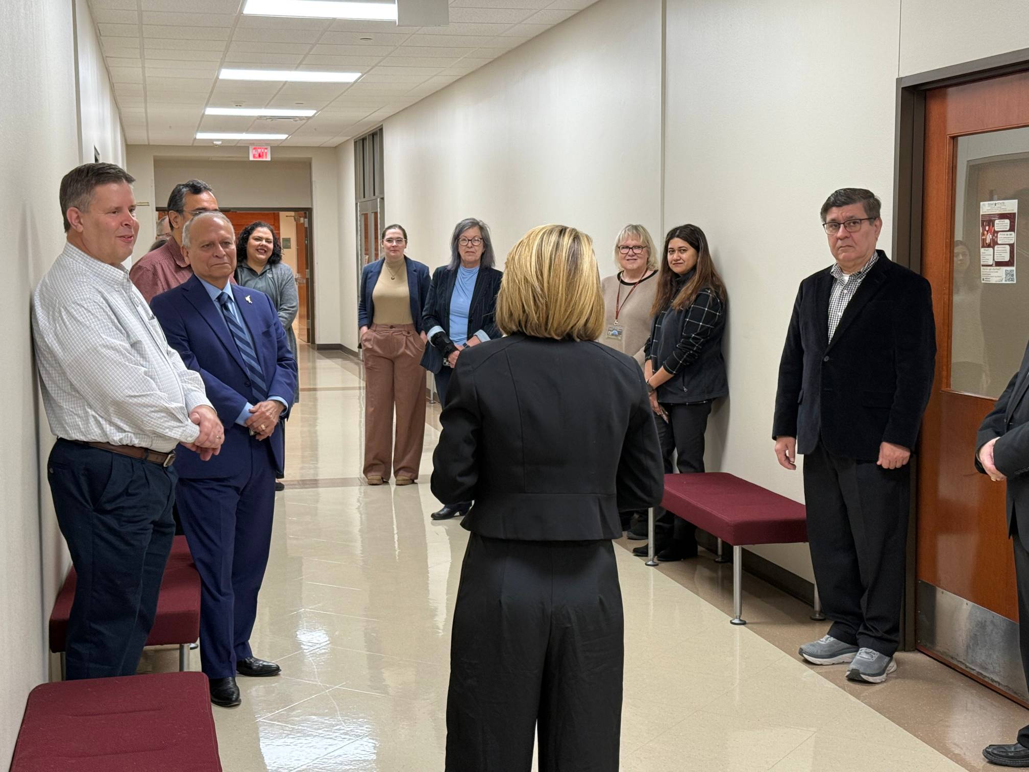 Dr. Lessiter making a speech