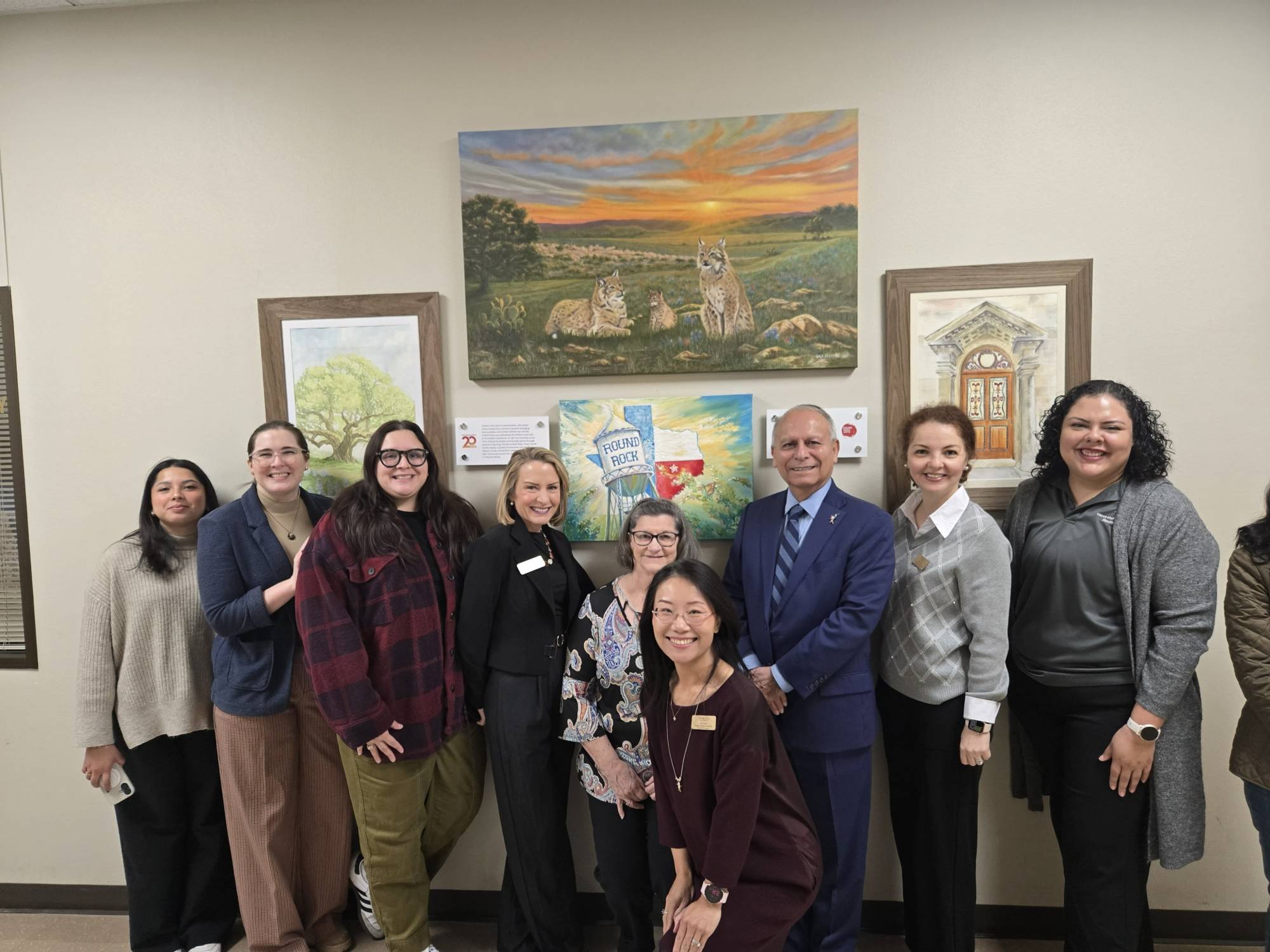 Group photo with Dr. Lessiter and the guests.