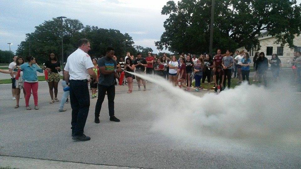 Medical Explorers in the FEMA/CERT Introduction to CERT fire fighting