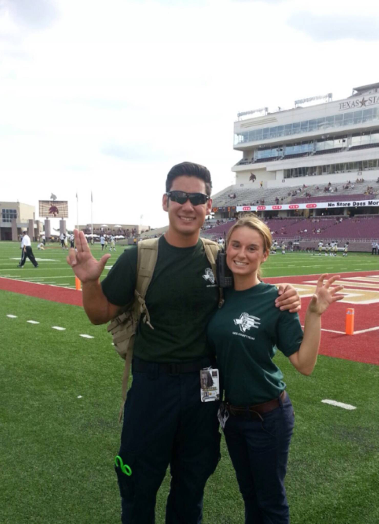 Medical Explorers supporting EMS at a university football game