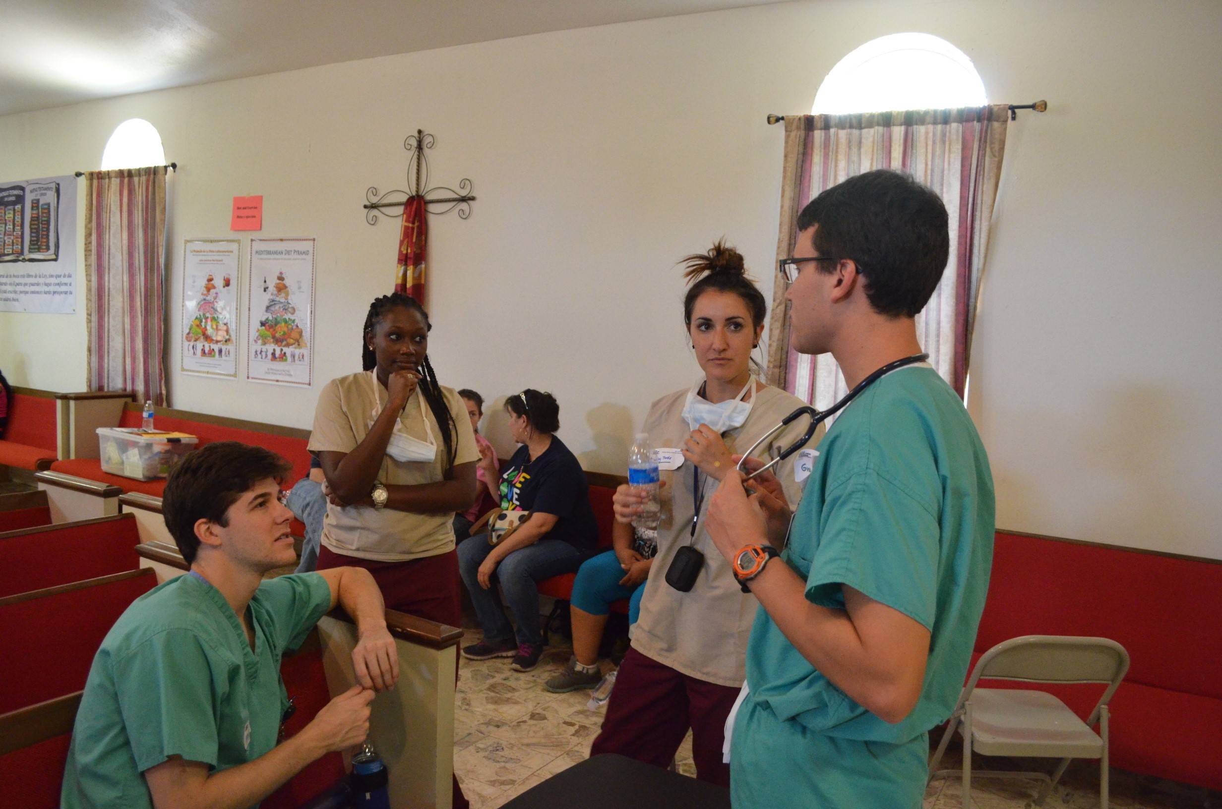 Medical students mentoring Medical Explorers