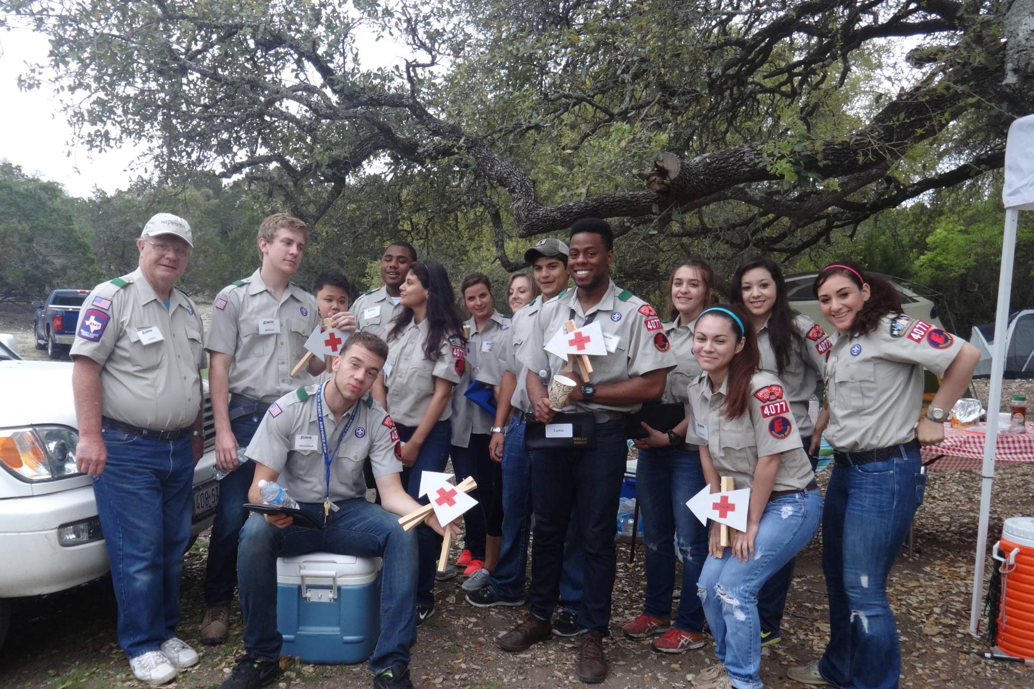 Medical Exploers First-Aid at a Scout Camporee