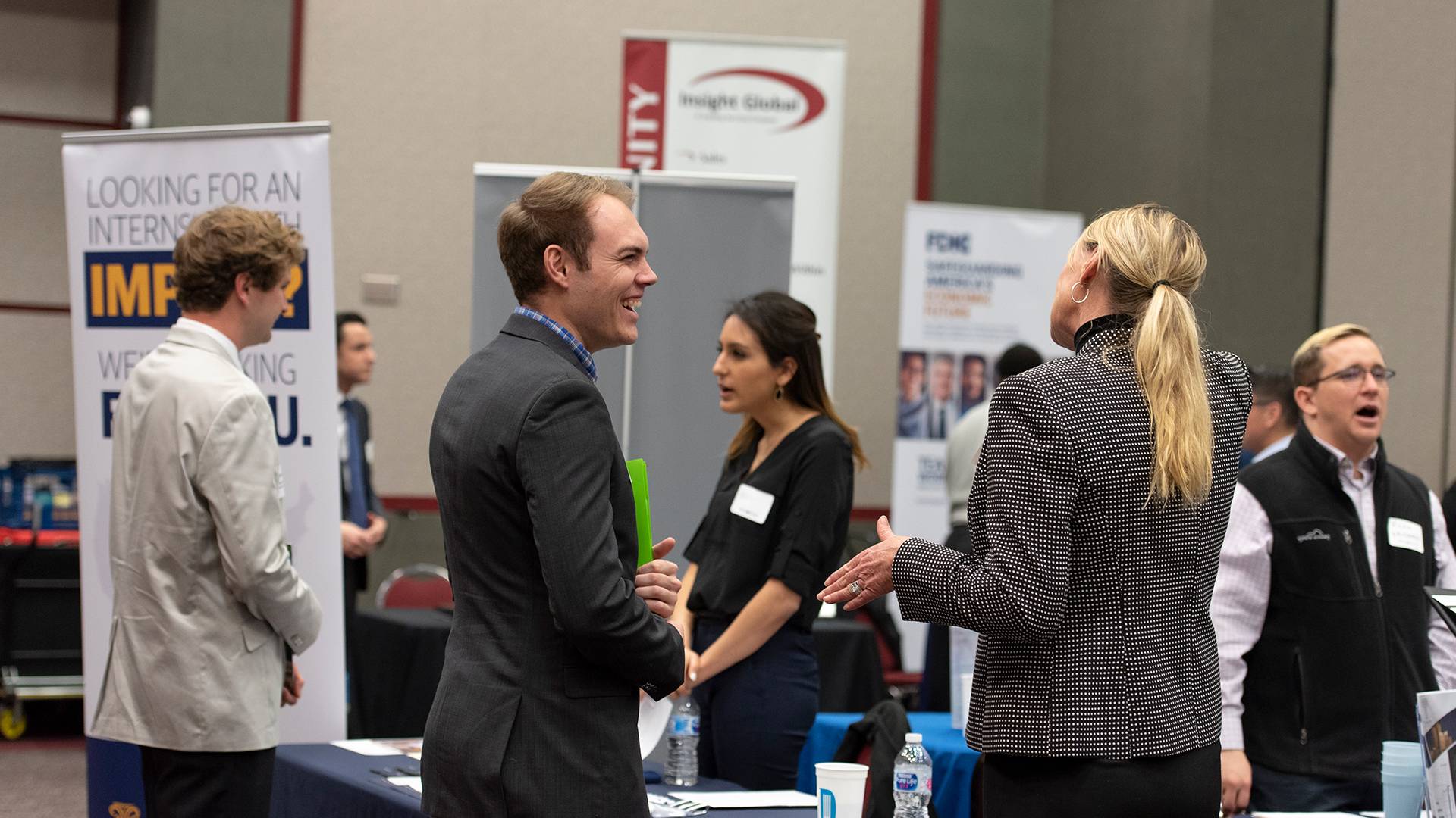 students at a business conference