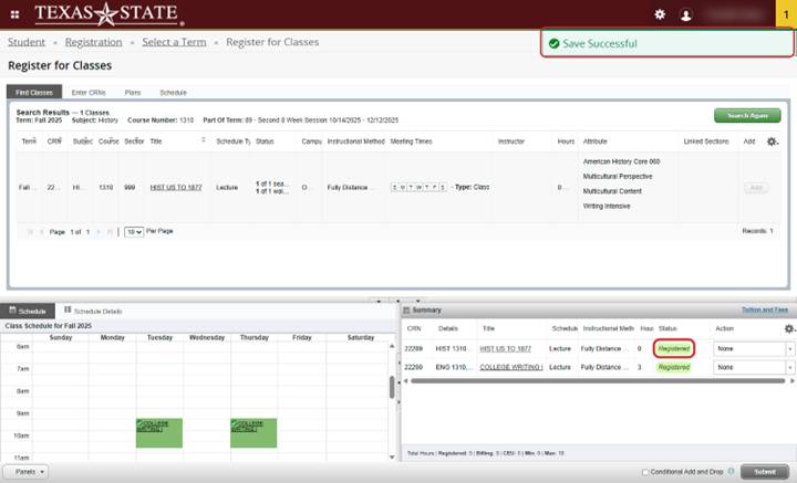 Successfully Registered