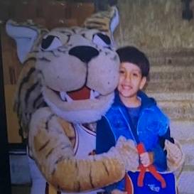 Sylvia's son with Boko the Bobcat