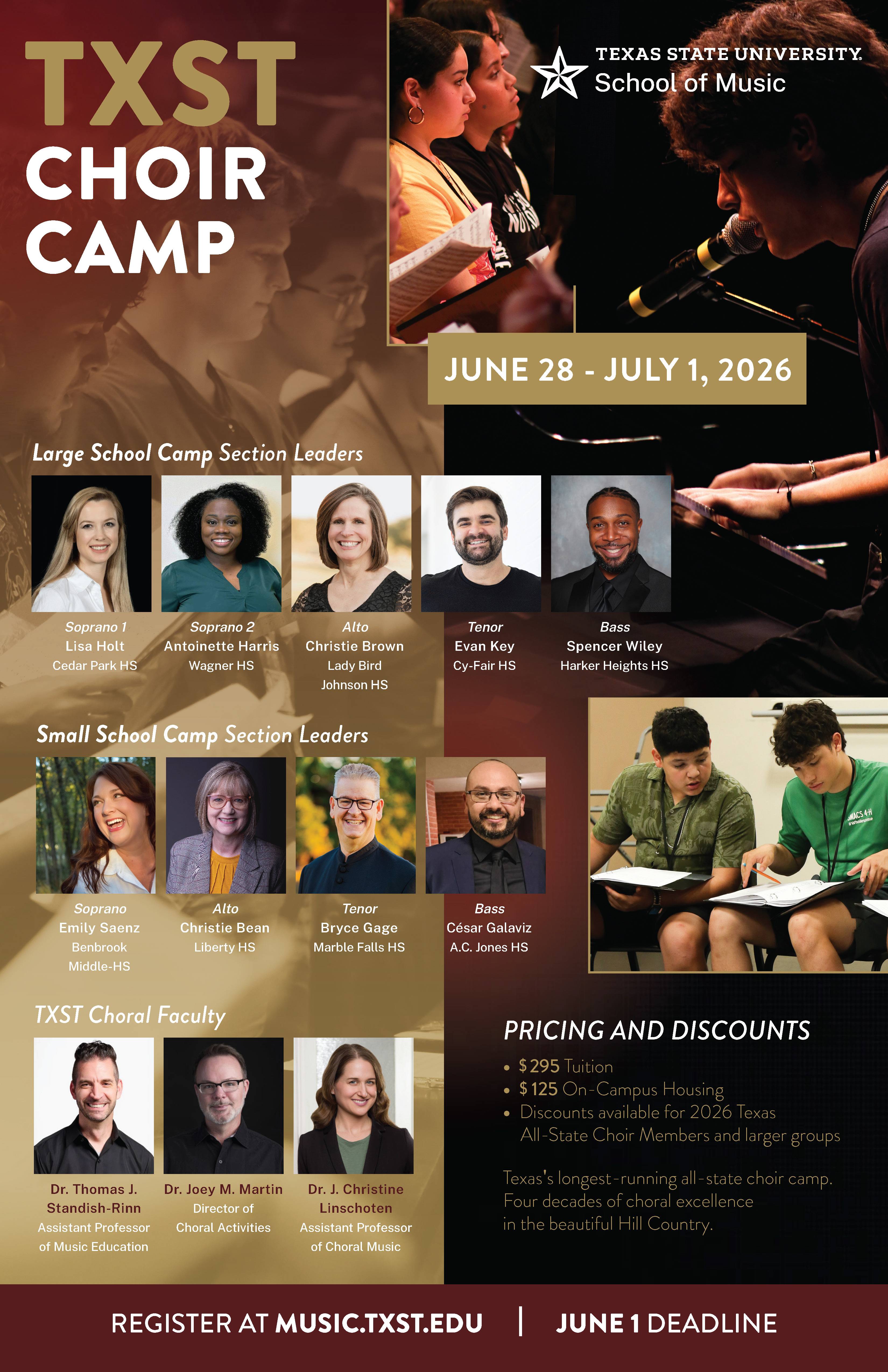 Choir camp poster