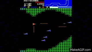 Gameplay footage from the Vanguard arcade game.