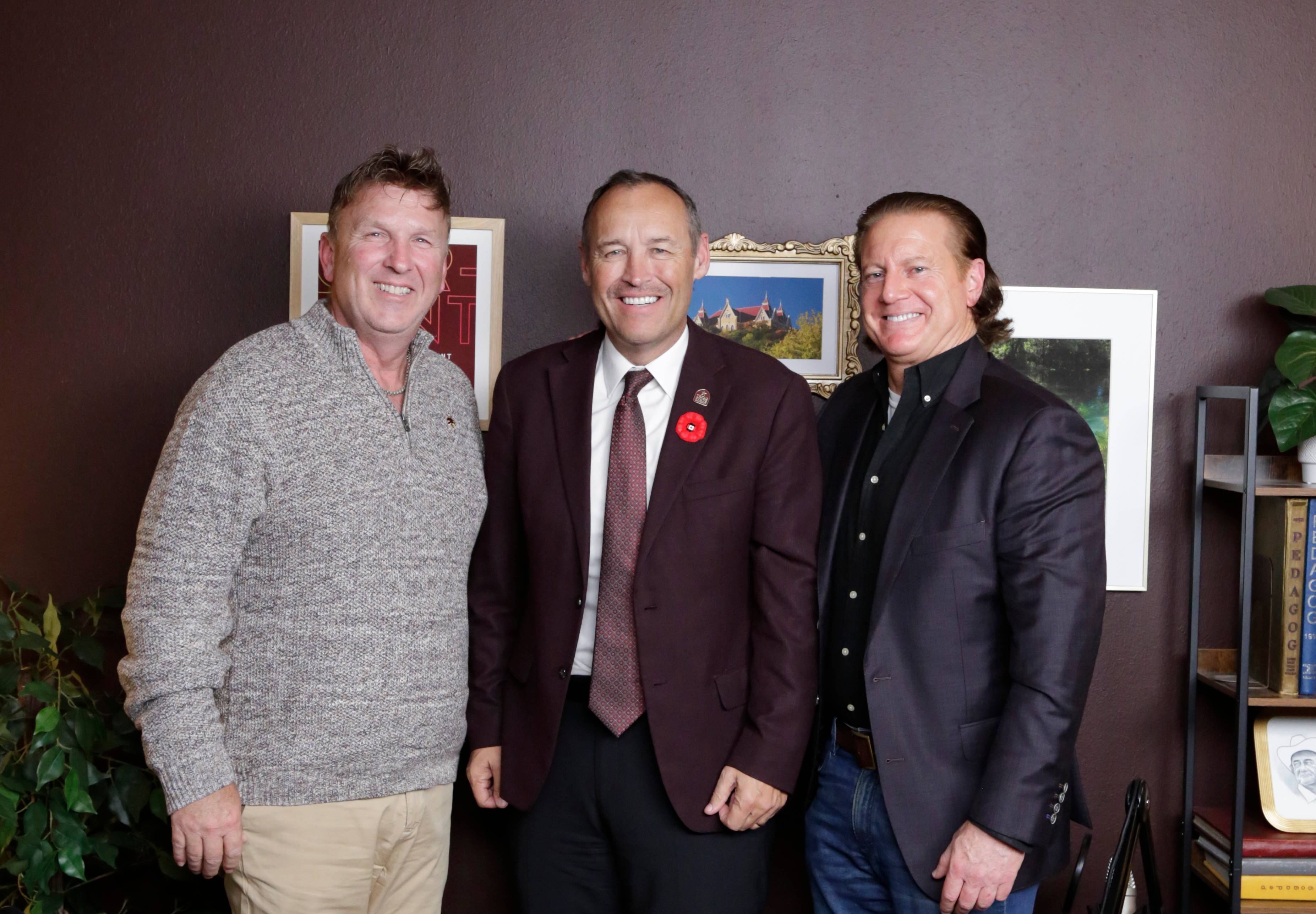 kelly damphousse and alumni Scott Irvine and Rich Stiehler