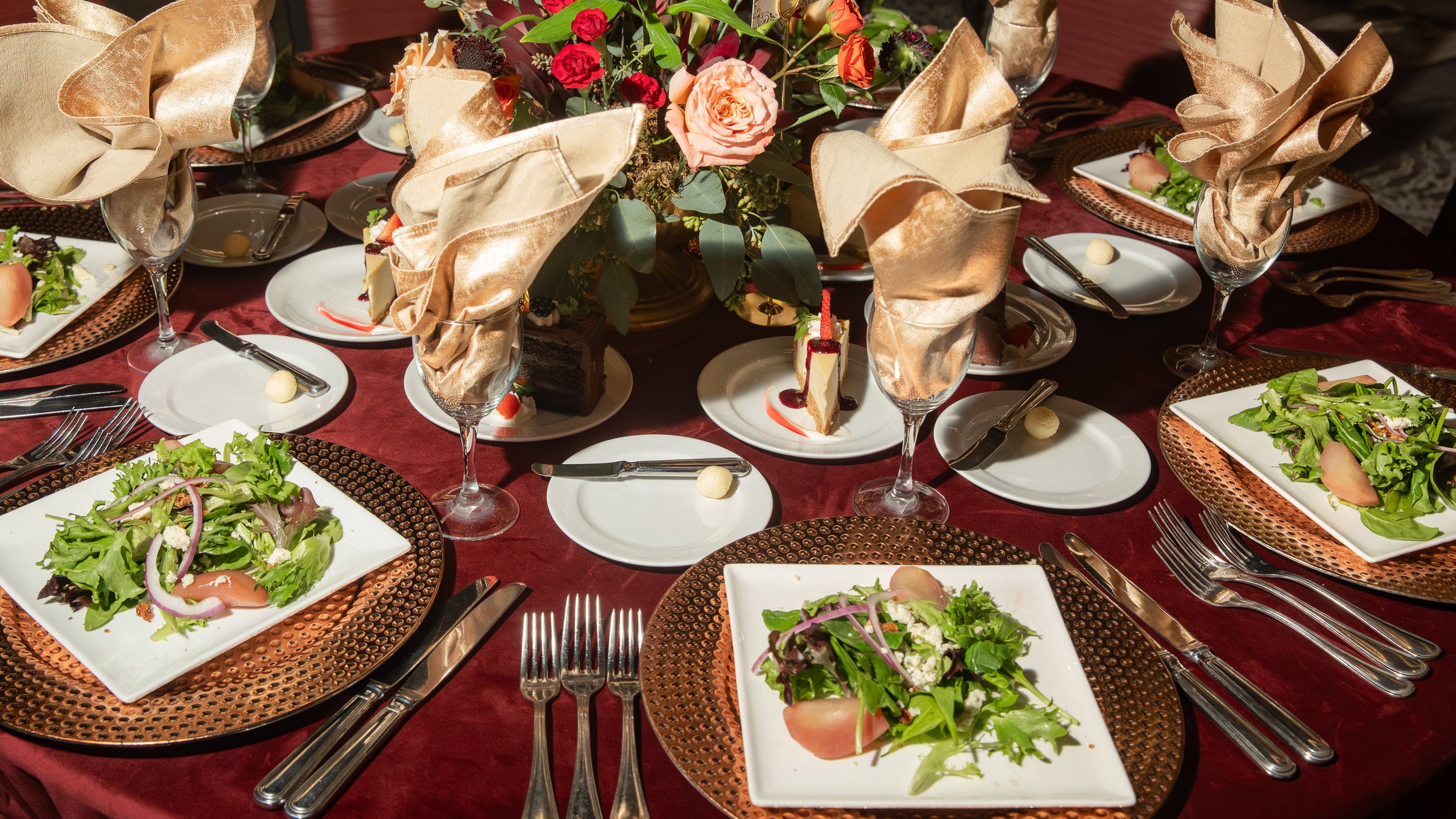 Table setting for gala event