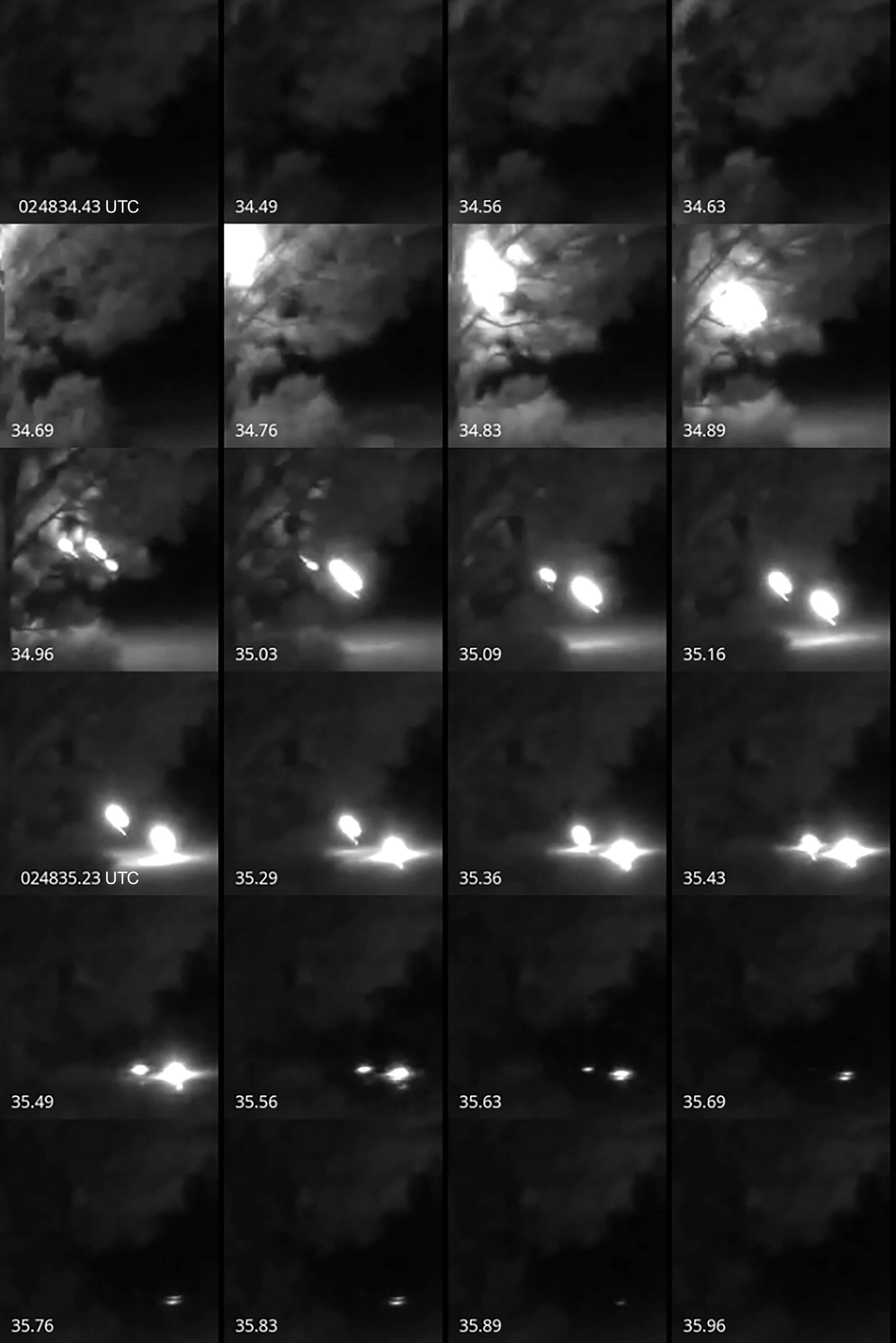 still frames from security footage