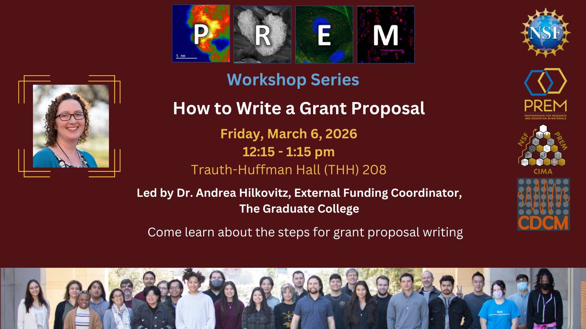  PREM How to Write a Grant Proposal Workshop
