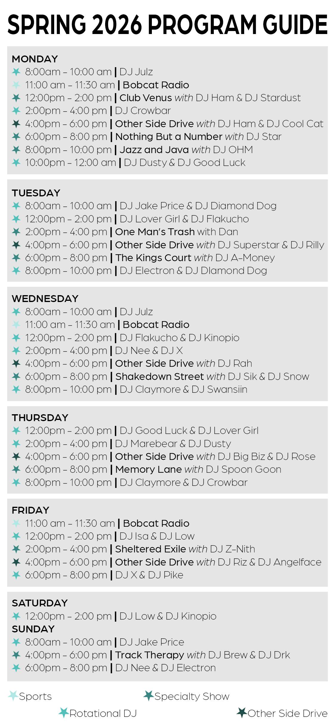 Spring 2026 Program Guide
