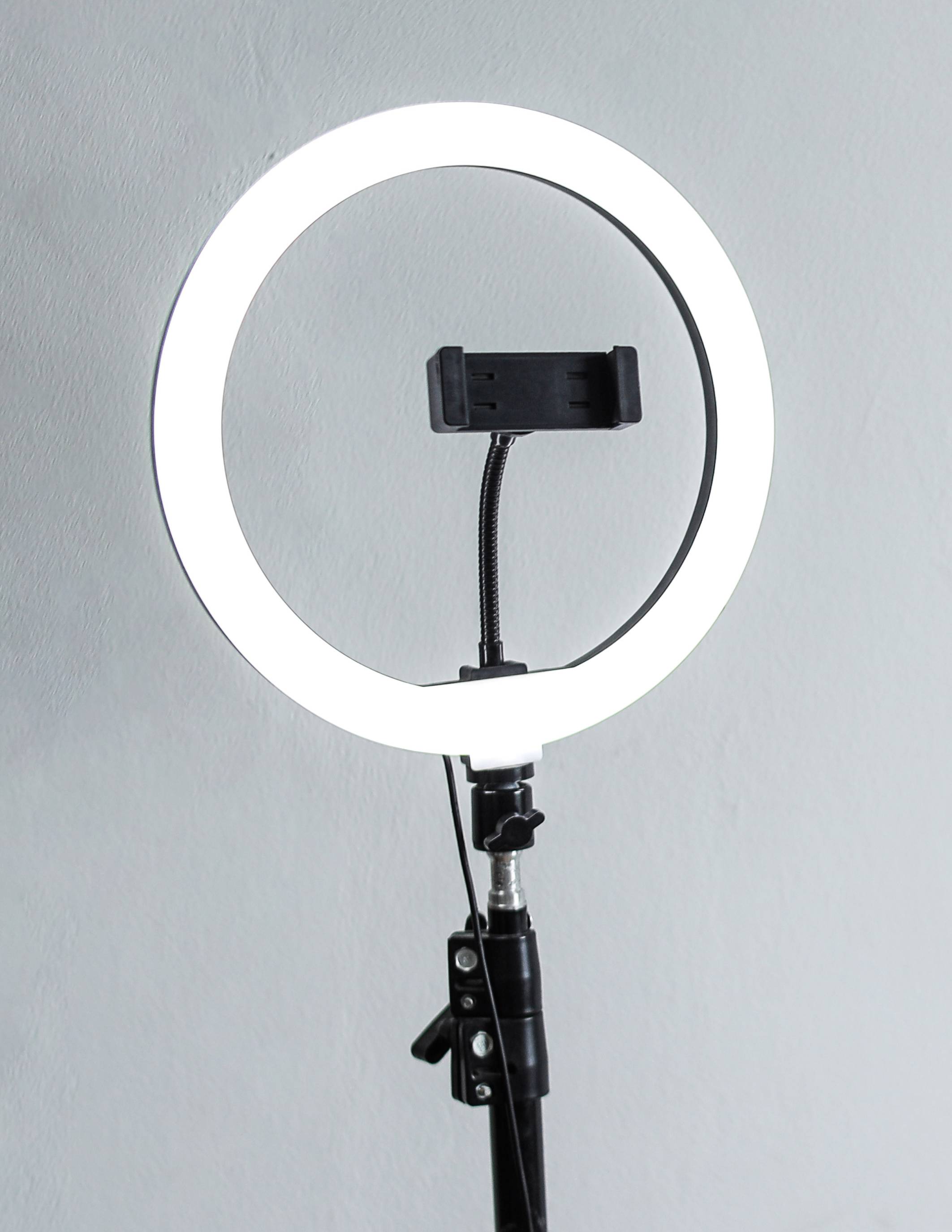 a ring light on a tripod